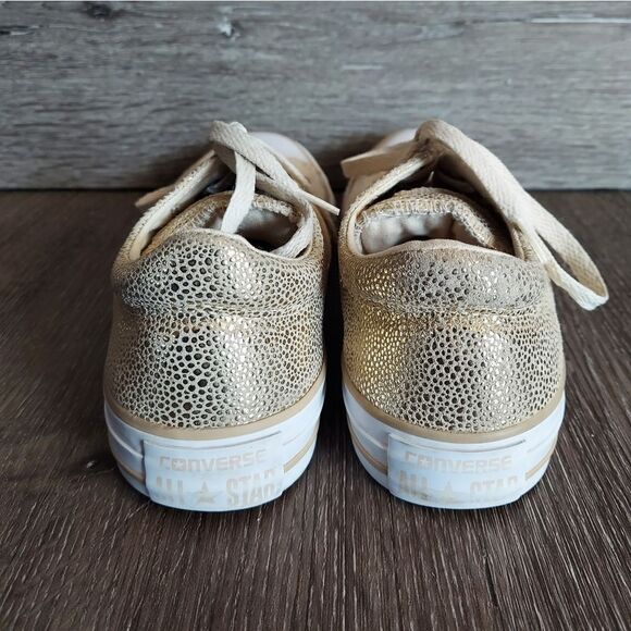 Converse All Star Chuck Taylor Madison Low Top Glitter Gold & Canvas - Women's 7 - Picture 5 of 9